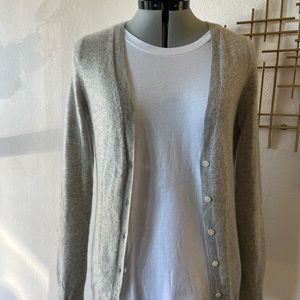 Gap Gray Cashmere V-neck Cardigan